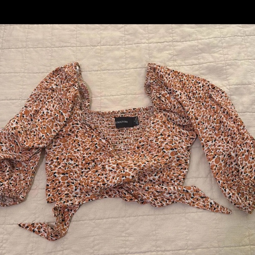 MINKPINK Patterned Crop Top